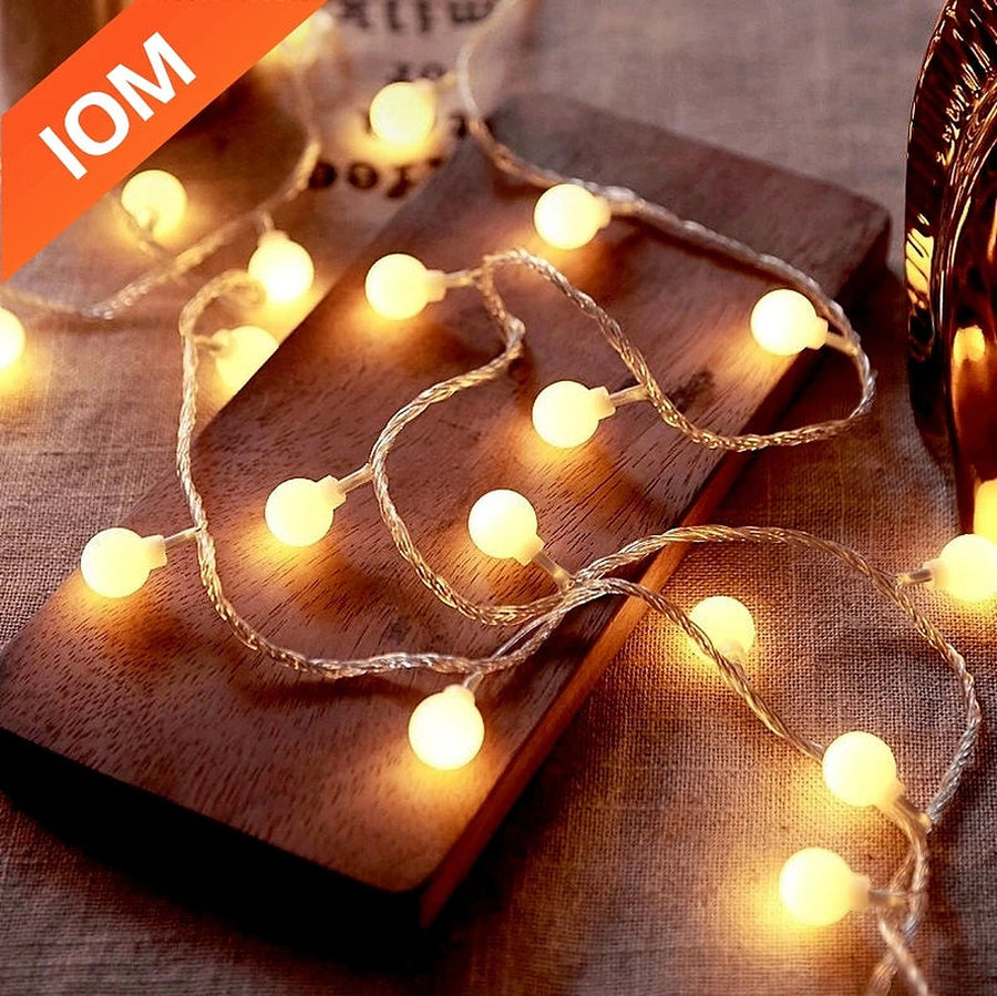 Globe Ball LED String Lights, USB or Battery