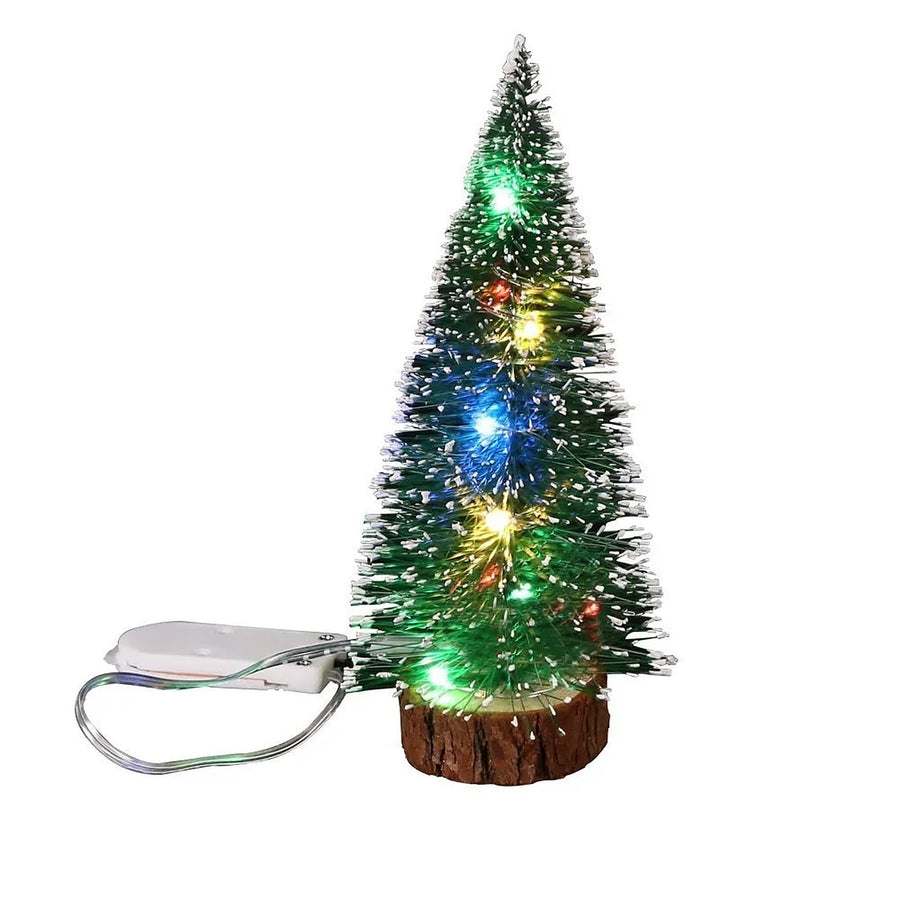Mini Frosted Christmas Tree with LED Lights