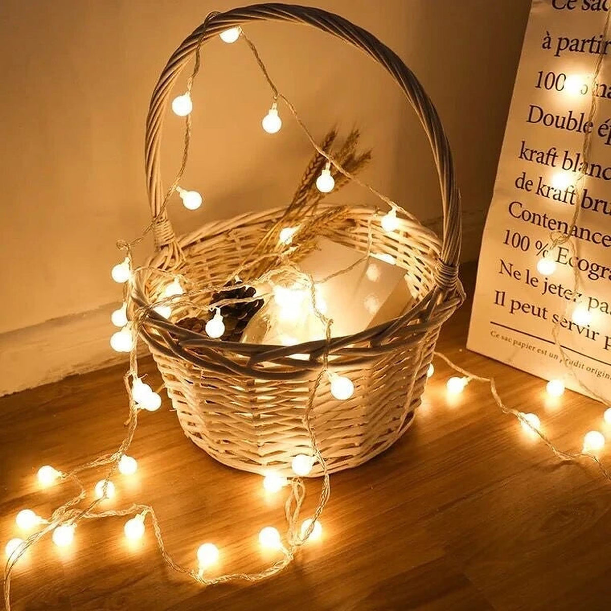 Globe Ball LED String Lights, USB or Battery