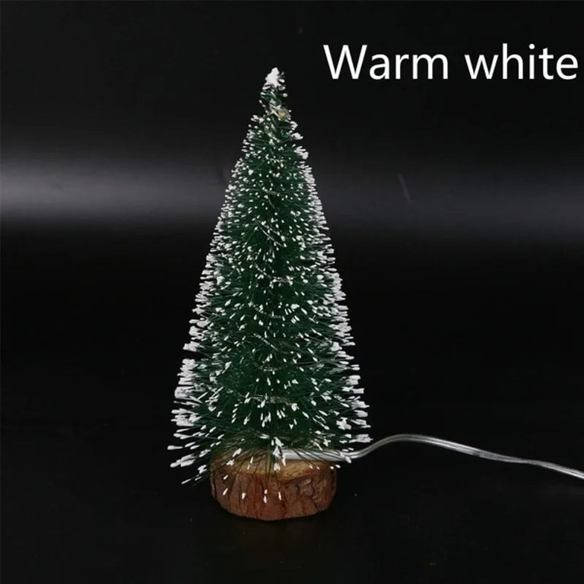 Mini Frosted Christmas Tree with LED Lights