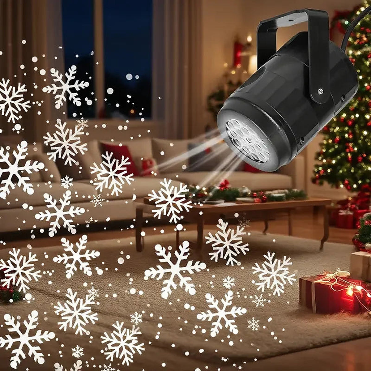 Rotating Snowflake Projector Light, USB