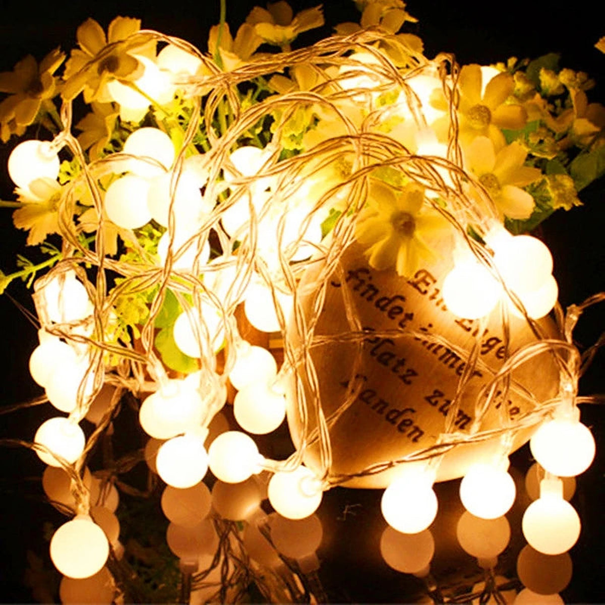 Globe Ball LED String Lights, USB or Battery