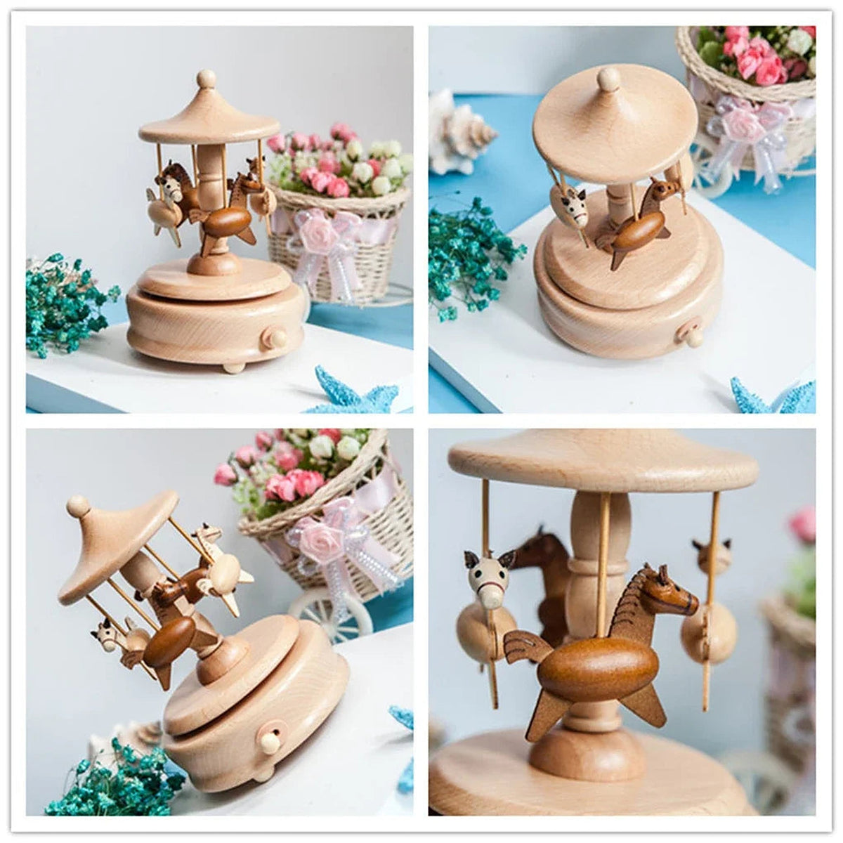 Wooden Wind-Up Music Box