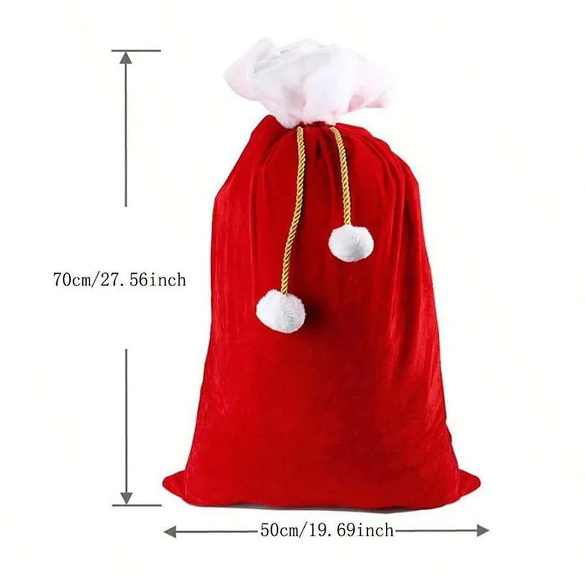 Large Red Santa Sack with Drawstring