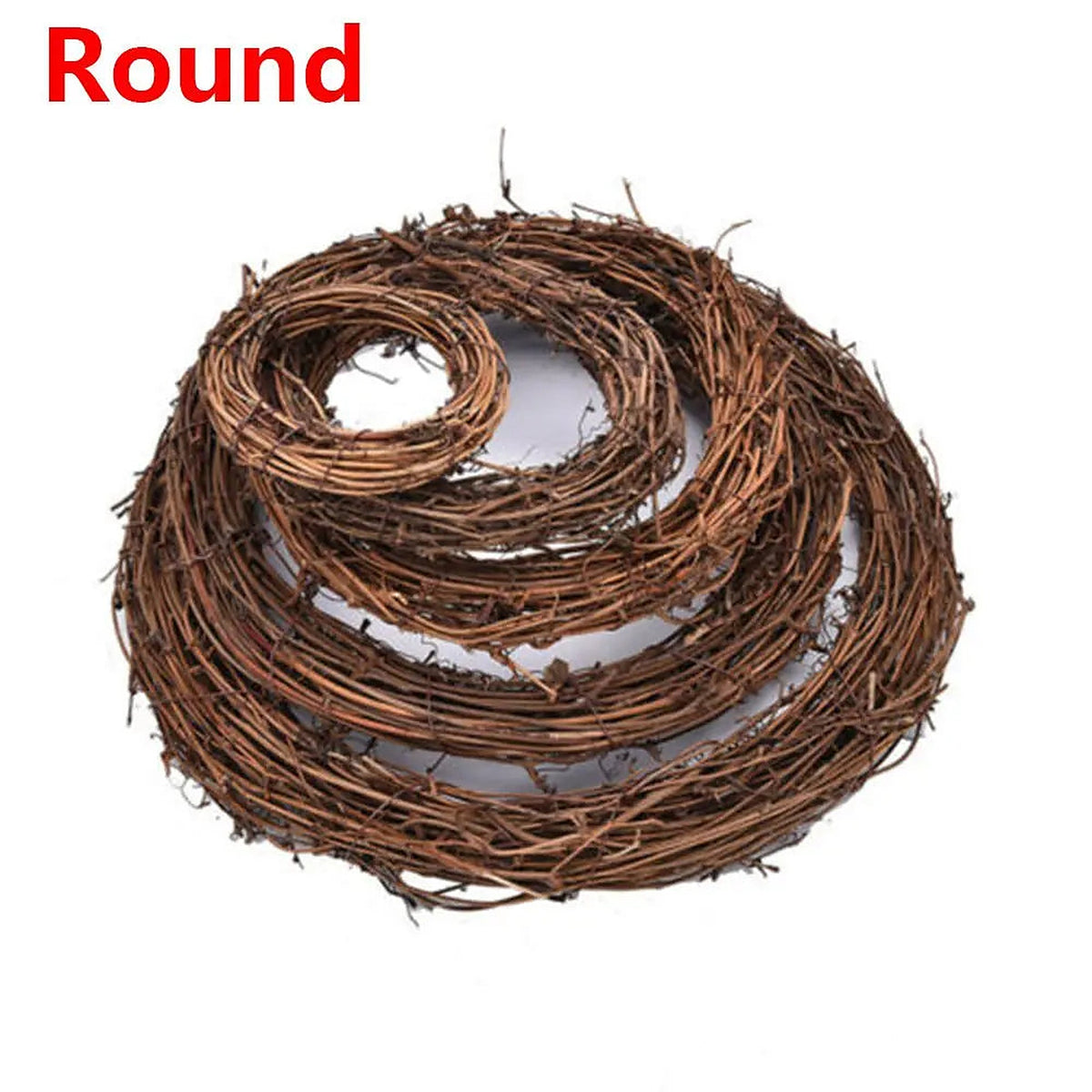 Round natural rattan wreaths
