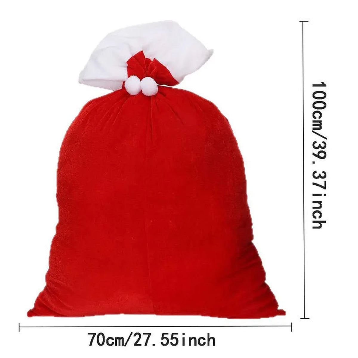 Large Red Santa Sack with Drawstring