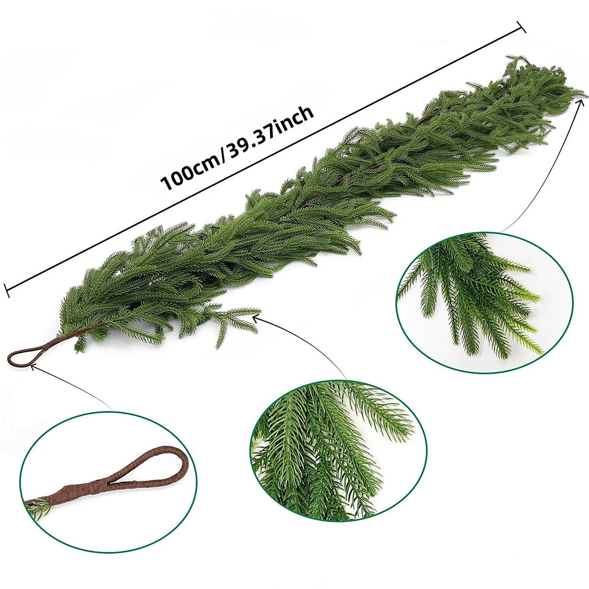 Norfolk pine garland, 100 cm (39.4 in)