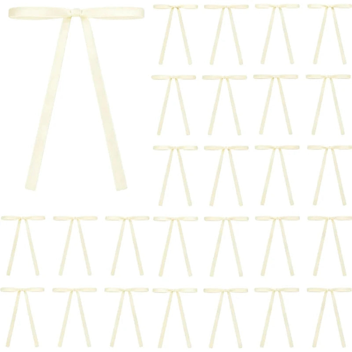 Ivory velvet Christmas bows