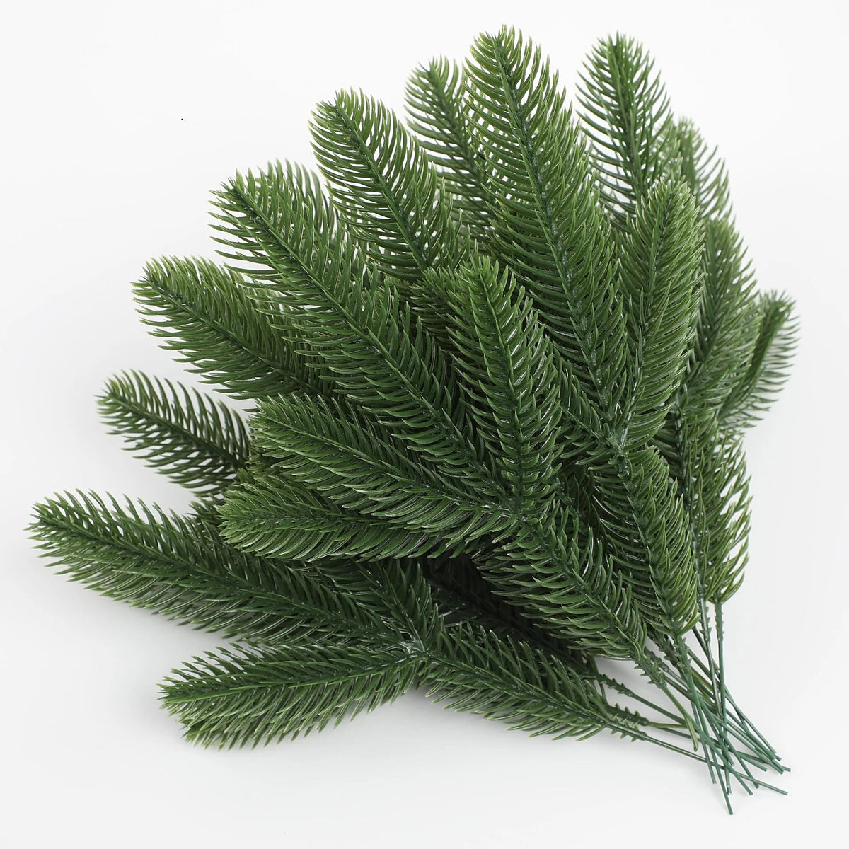 Green artificial pine picks