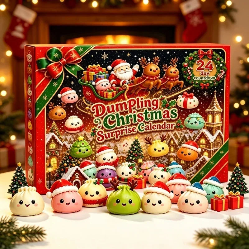 Countdown to Christmas Dumpling Advent Calendar – 24 Squishy Surprises