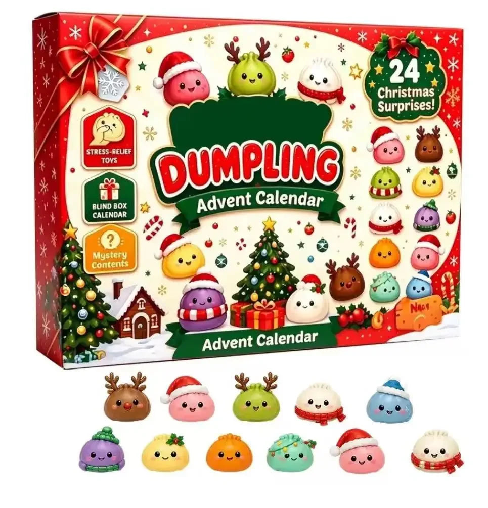 Countdown to Christmas Dumpling Advent Calendar – 24 Squishy Surprises