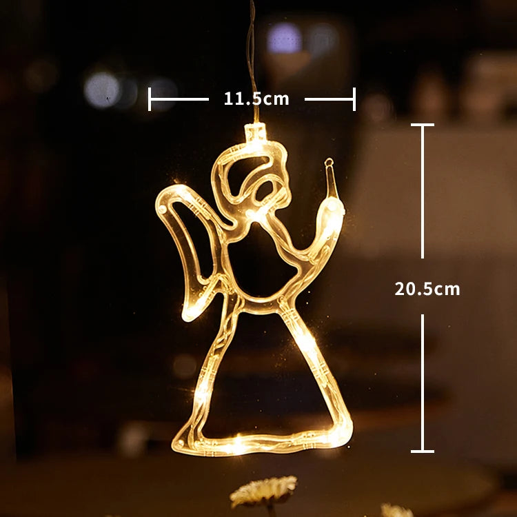 Christmas Window Lights – LED Silhouette Suction Cup Decorations