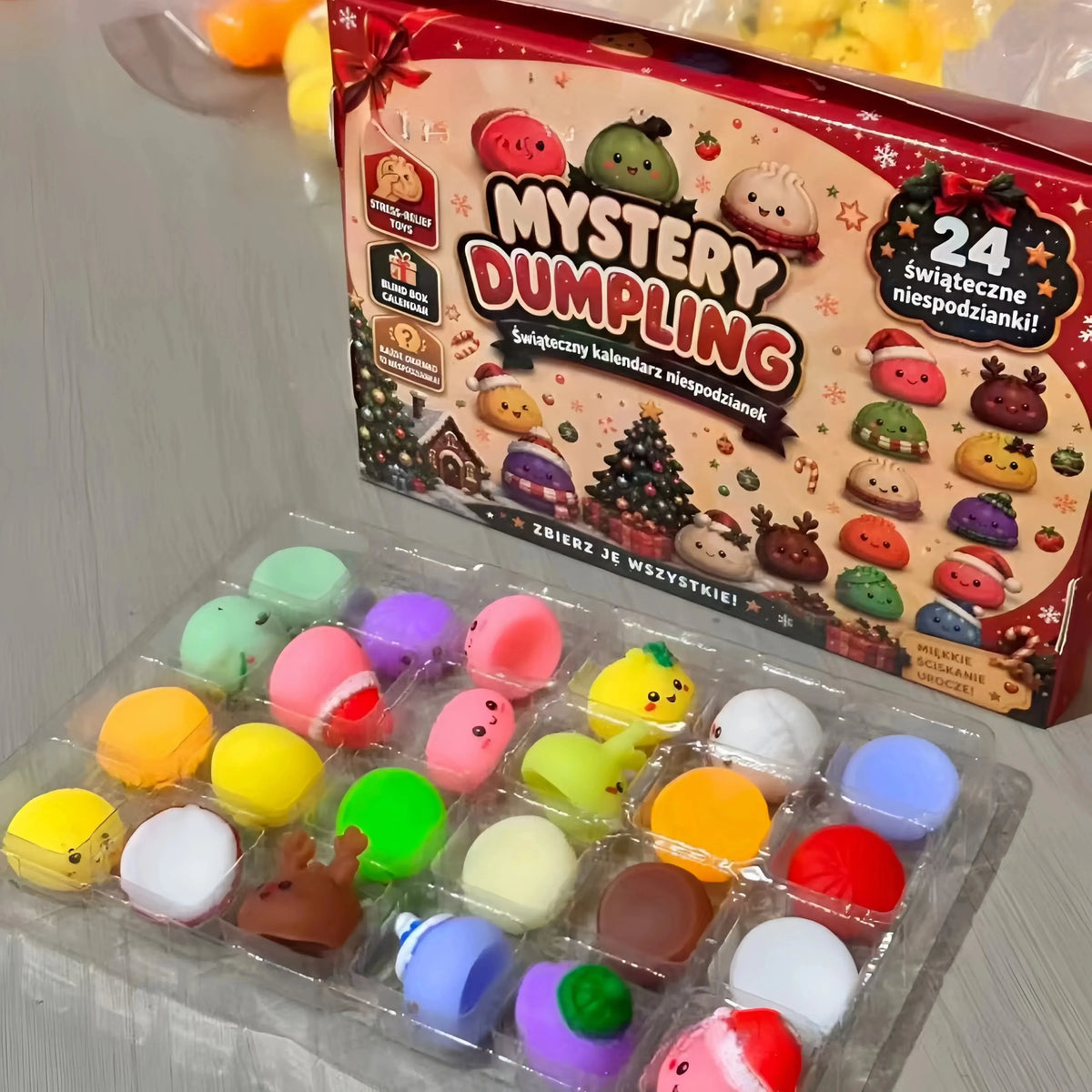 Countdown to Christmas Dumpling Advent Calendar – 24 Squishy Surprises