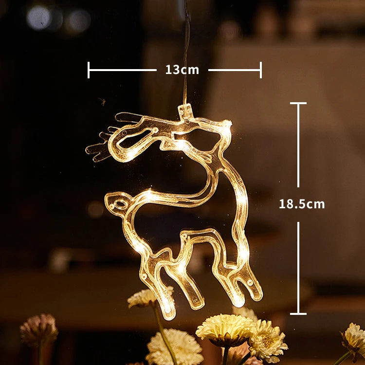 Christmas Window Lights – LED Silhouette Suction Cup Decorations