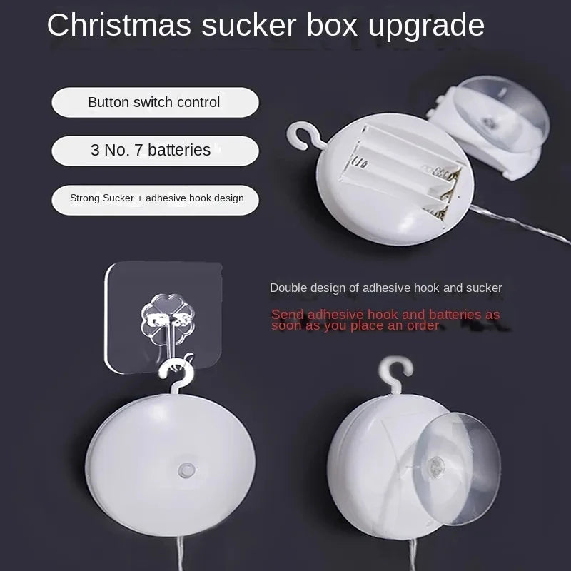 Christmas Window Lights – LED Silhouette Suction Cup Decorations