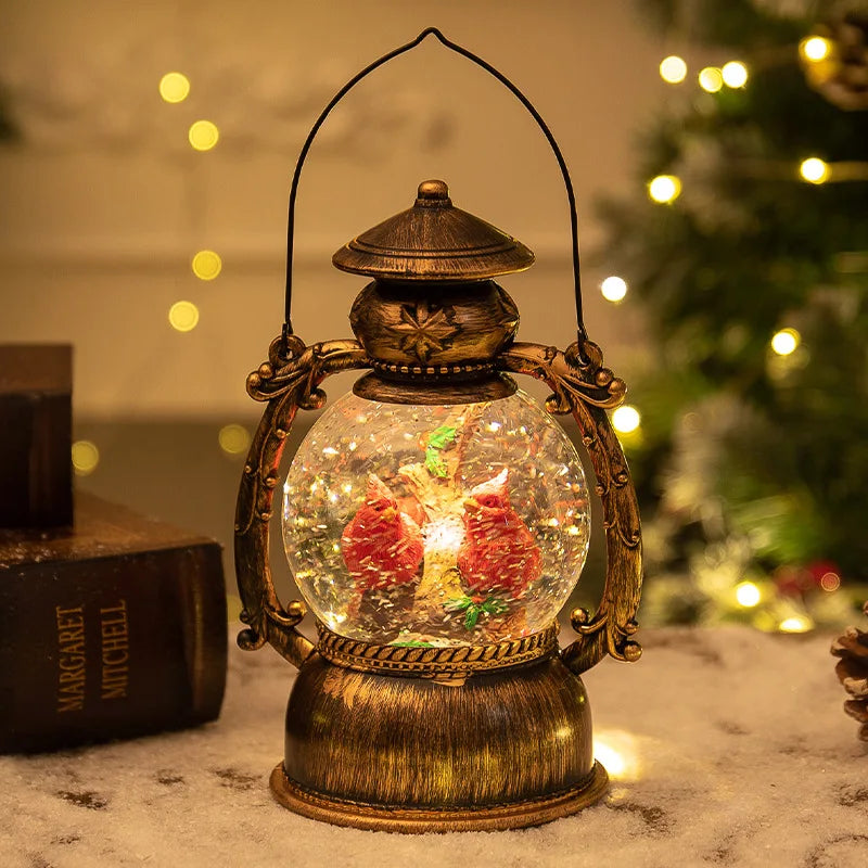 Musical Snow Globe Lantern – Light-Up Christmas Music Box with Swirling Glitter