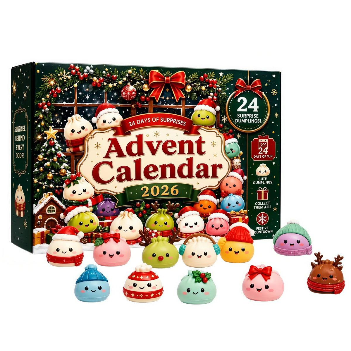 Countdown to Christmas Dumpling Advent Calendar – 24 Squishy Surprises