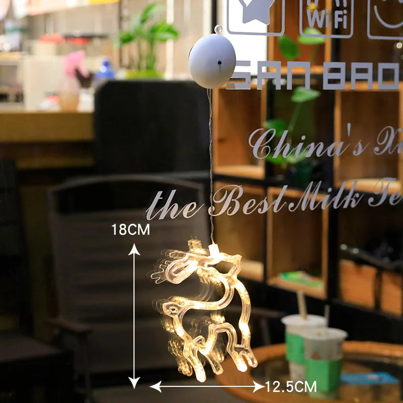 Christmas Window Lights – LED Silhouette Suction Cup Decorations
