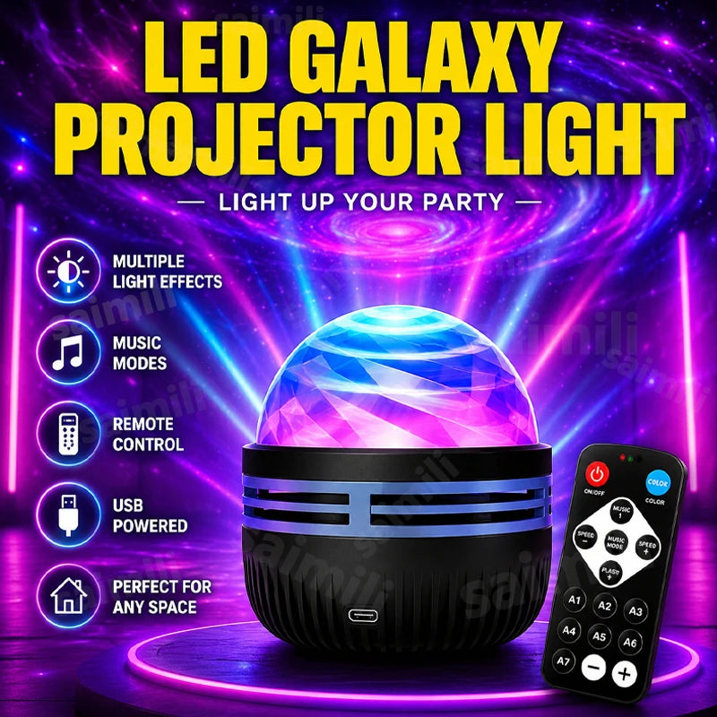 Galaxy Aurora Star Projector – Northern Lights Night Light with Remote