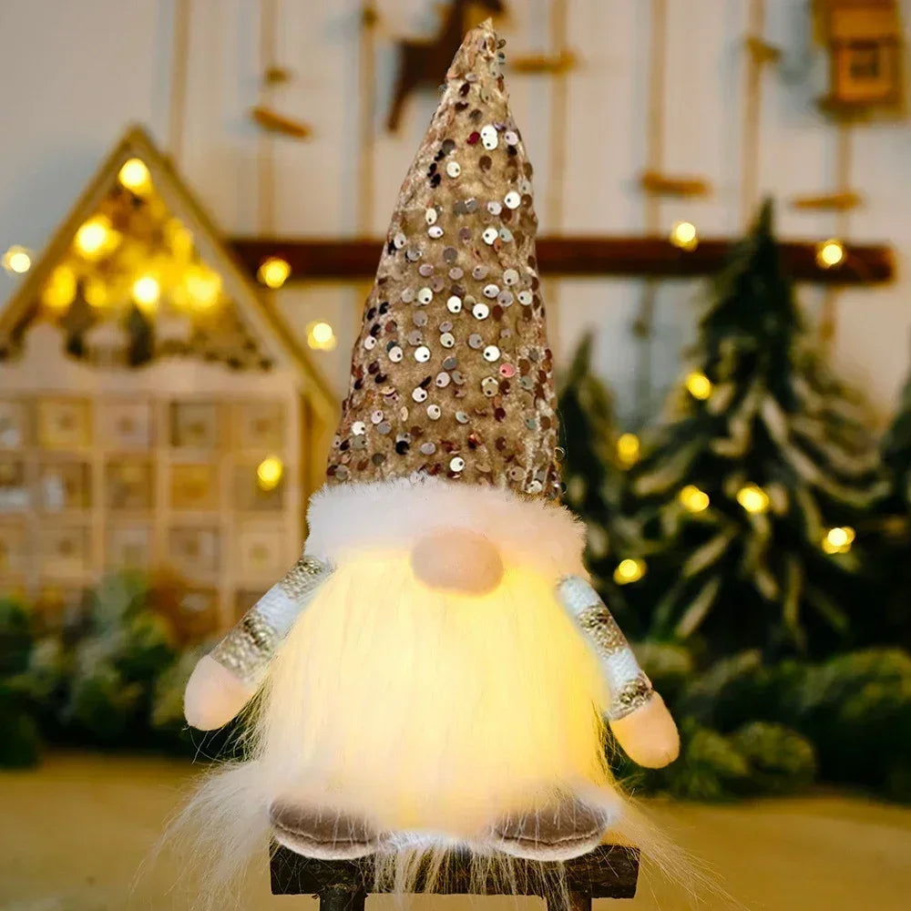 Glowing Christmas Gnome – Knitted LED Light-Up Holiday Decor