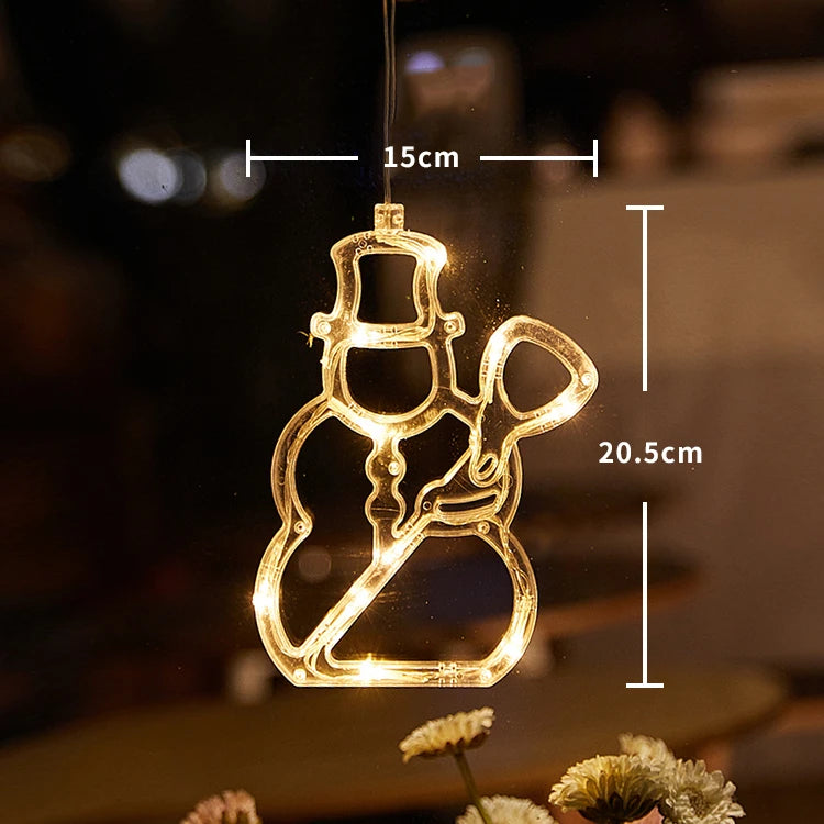 Christmas Window Lights – LED Silhouette Suction Cup Decorations