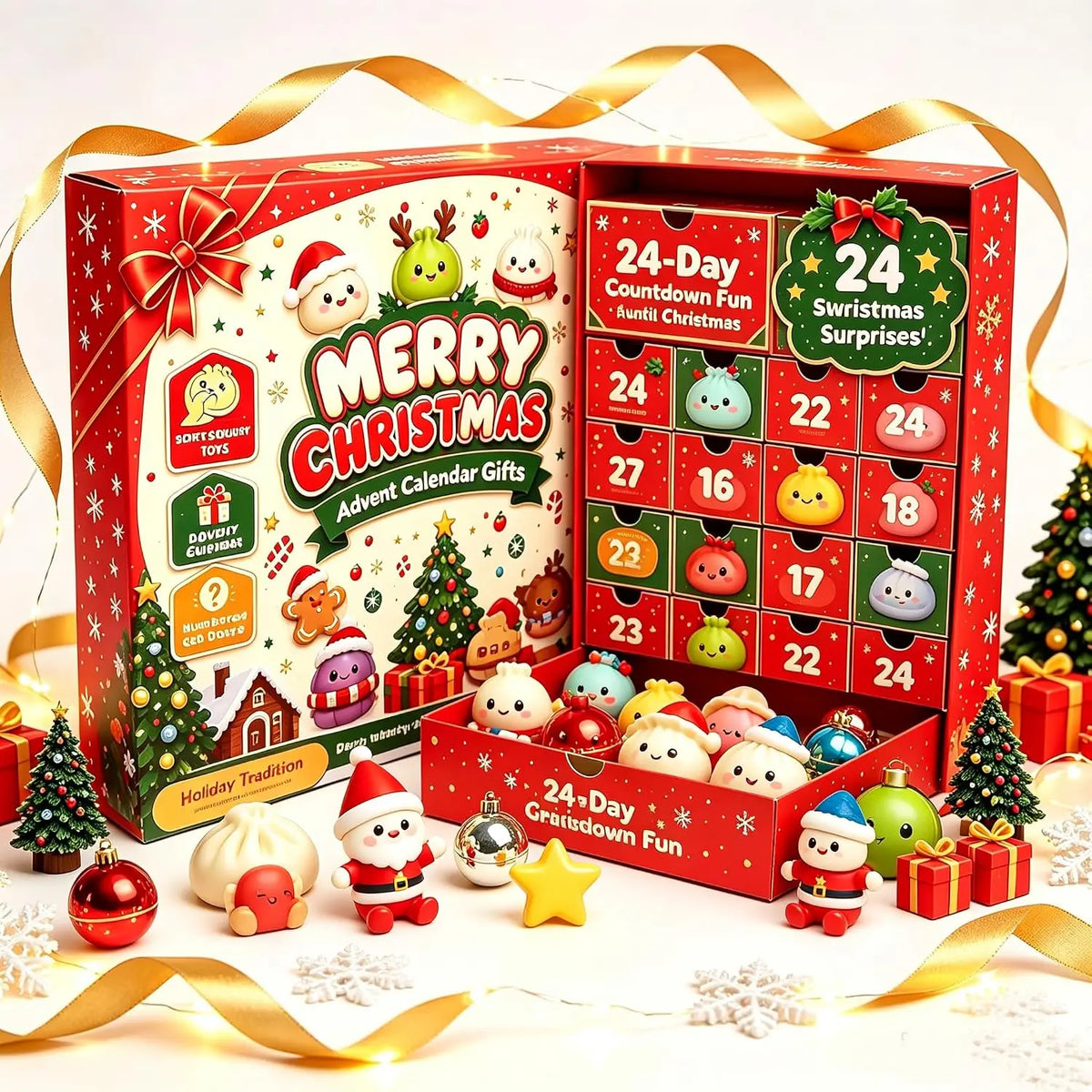 Christmas Squishy Advent Calendar 2026 – 24 Days of Dumpling Squishies