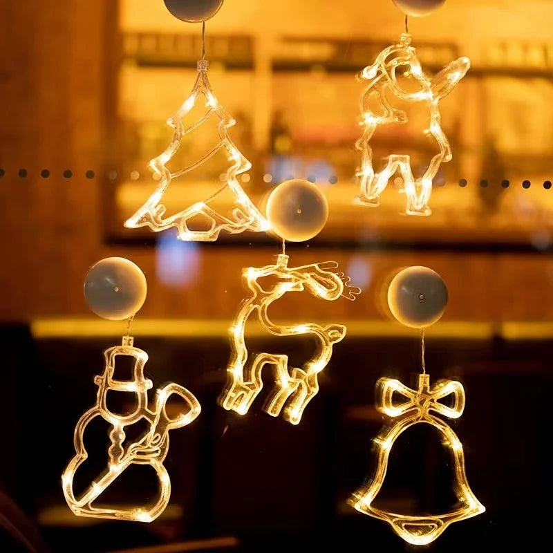 Christmas Window Lights – LED Silhouette Suction Cup Decorations