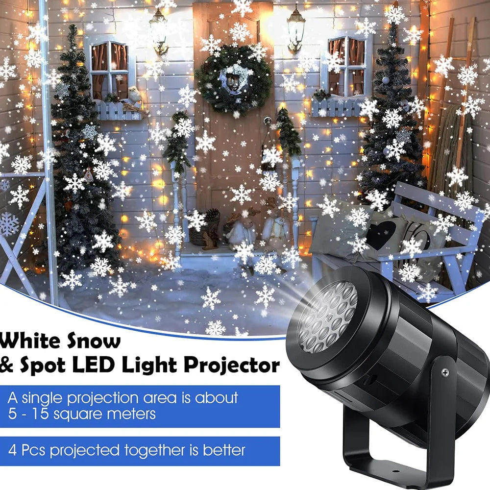 Snowflake Projector Light – Indoor & Outdoor Falling Snow Christmas Light