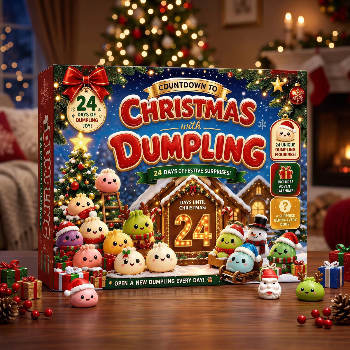 Countdown to Christmas Dumpling Advent Calendar – 24 Squishy Surprises