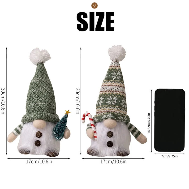 Glowing Christmas Gnome – Knitted LED Light-Up Holiday Decor