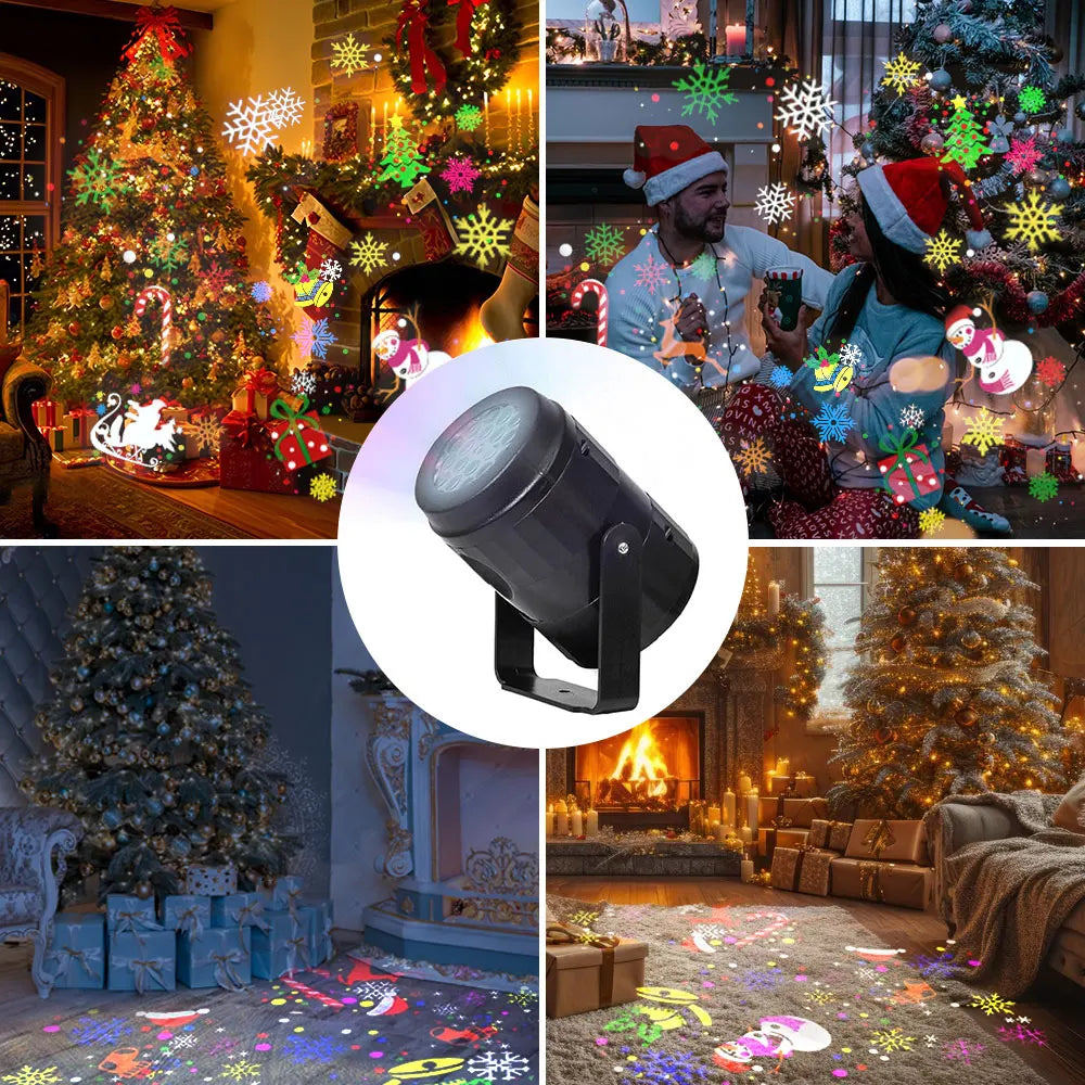 Christmas Pattern Projector – 16 Festive Scenes for House & Living Room
