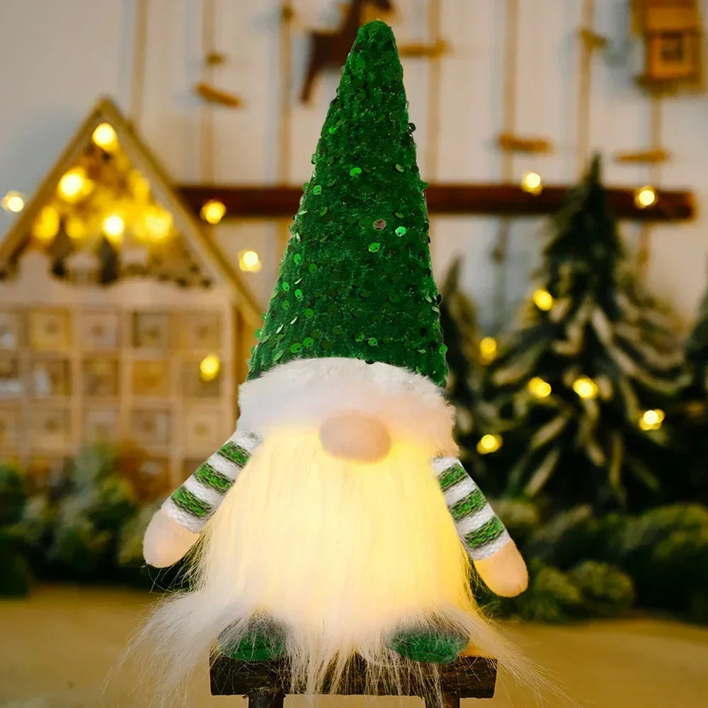 Glowing Christmas Gnome – Knitted LED Light-Up Holiday Decor