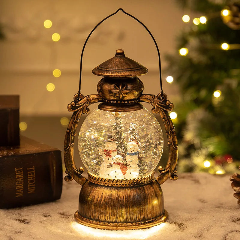 Musical Snow Globe Lantern – Light-Up Christmas Music Box with Swirling Glitter
