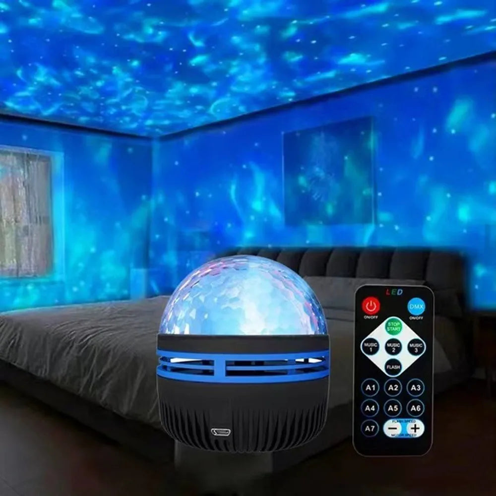 Galaxy Aurora Star Projector – Northern Lights Night Light with Remote