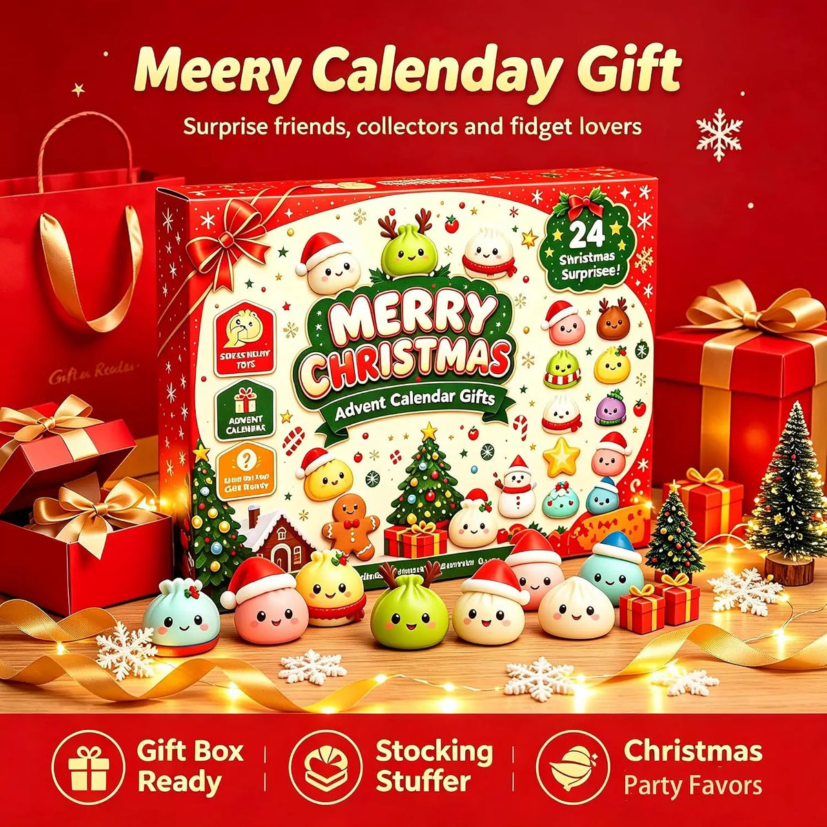 Christmas Squishy Advent Calendar 2026 – 24 Days of Dumpling Squishies