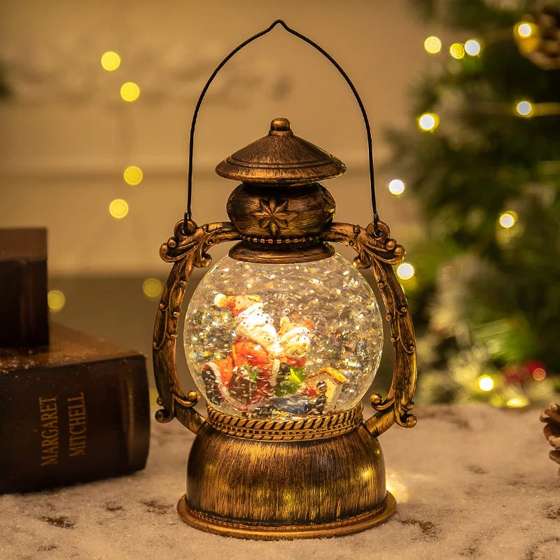 Musical Snow Globe Lantern – Light-Up Christmas Music Box with Swirling Glitter