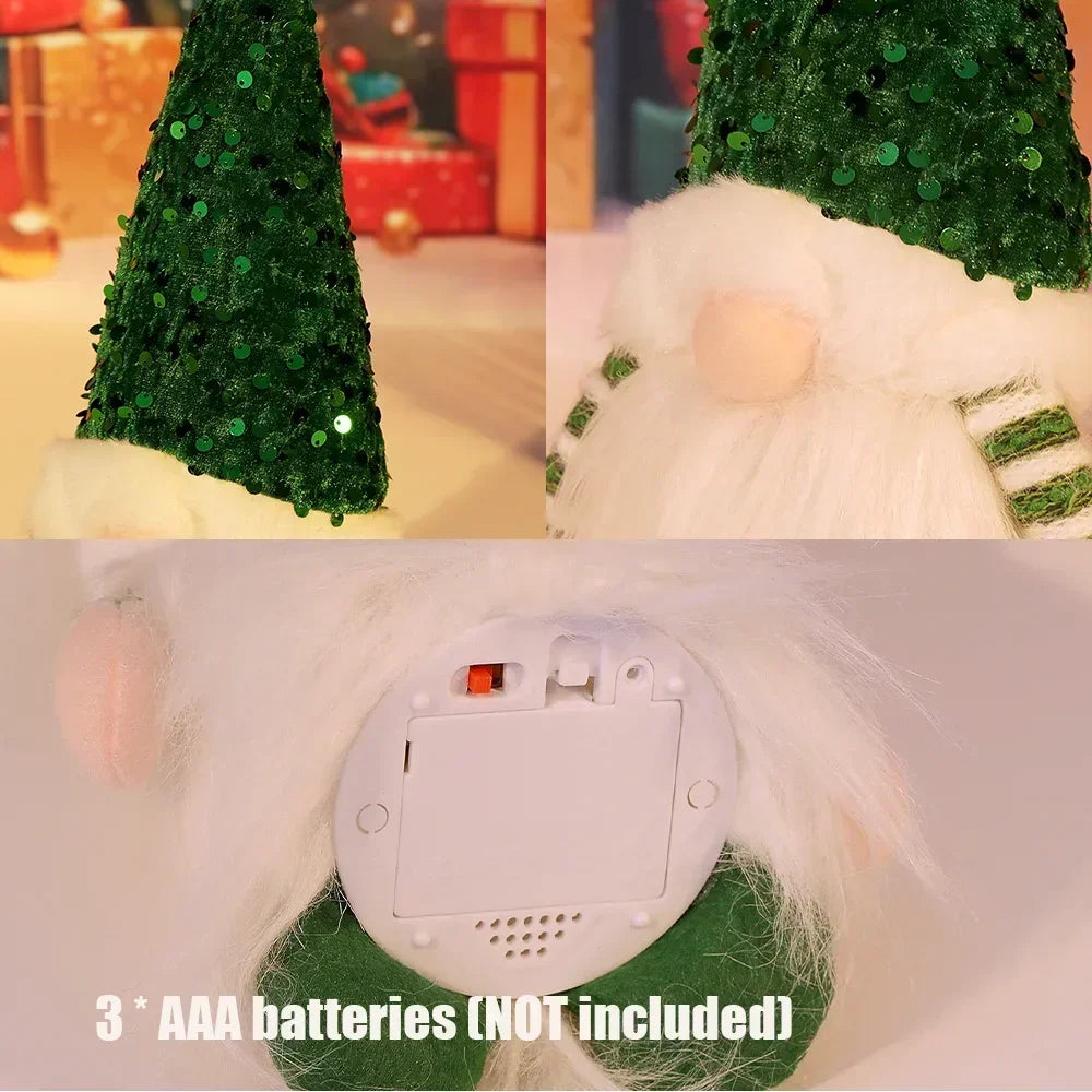 Glowing Christmas Gnome – Knitted LED Light-Up Holiday Decor