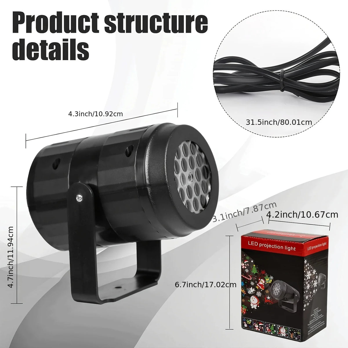 Christmas Pattern Projector – 16 Festive Scenes for House & Living Room