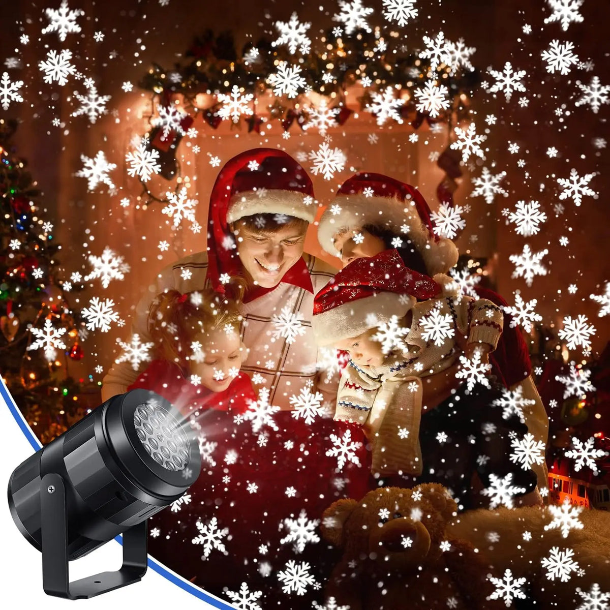 Snowflake Projector Light – Indoor & Outdoor Falling Snow Christmas Light