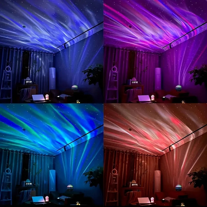 Galaxy Aurora Star Projector – Northern Lights Night Light with Remote
