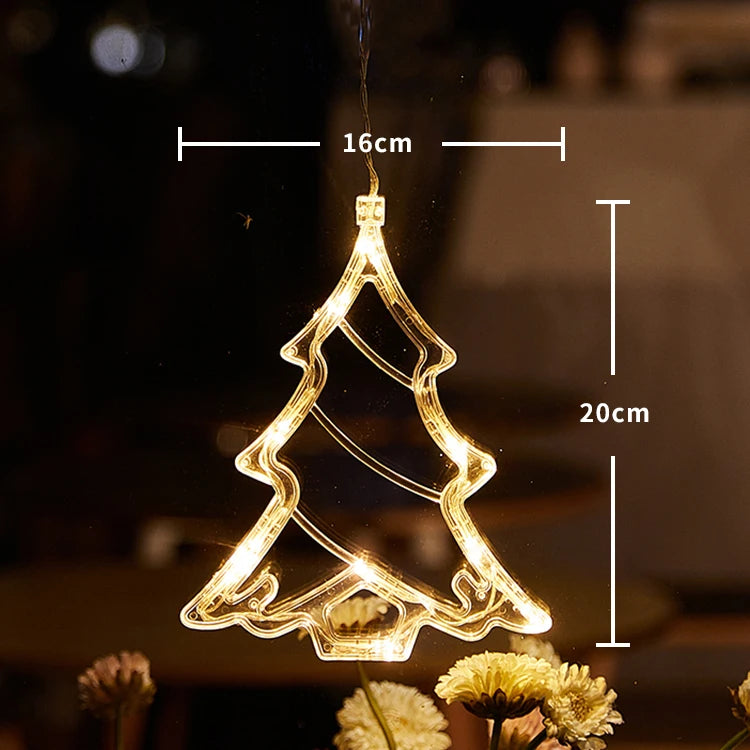 Christmas Window Lights – LED Silhouette Suction Cup Decorations