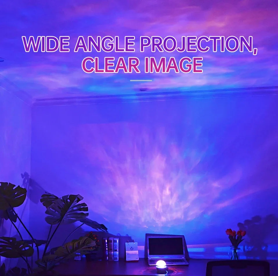 Galaxy Aurora Star Projector – Northern Lights Night Light with Remote