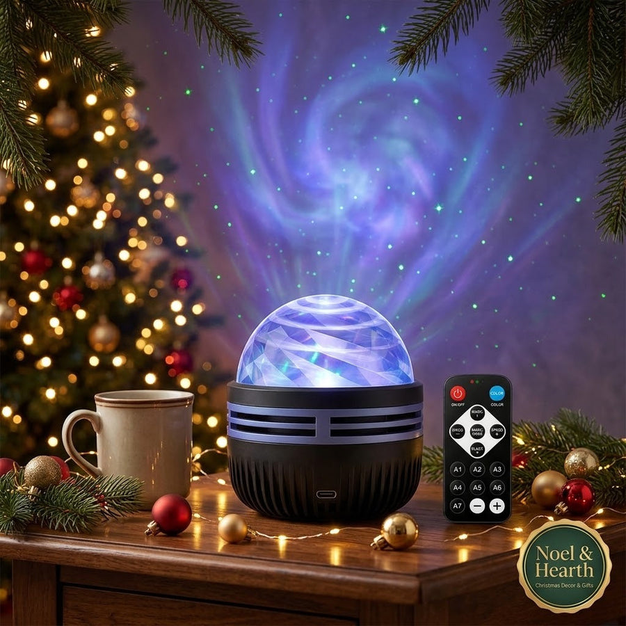 Galaxy Aurora Star Projector – Northern Lights Night Light with Remote