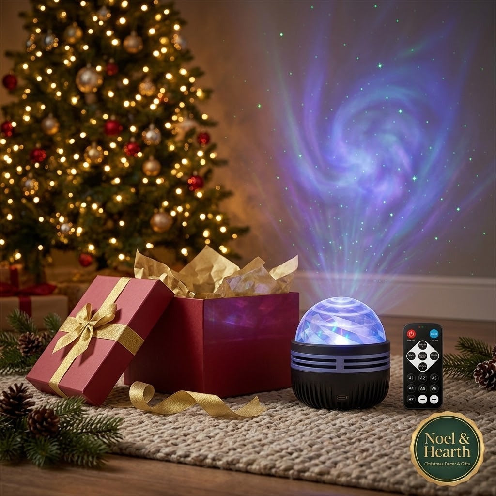 Galaxy Aurora Star Projector – Northern Lights Night Light with Remote