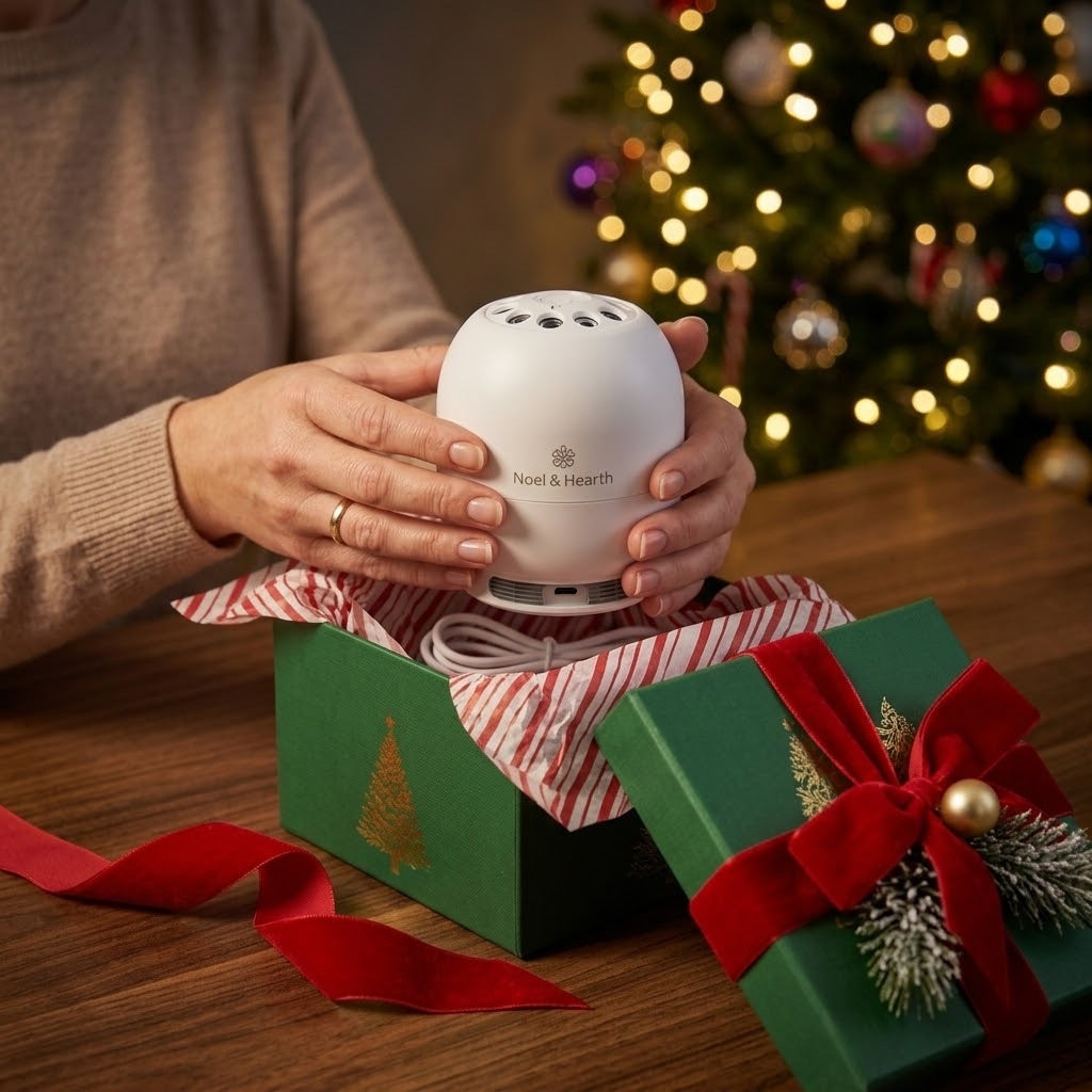 Christmas Ceiling Projector – Rotating Santa & Snowflake Night Light