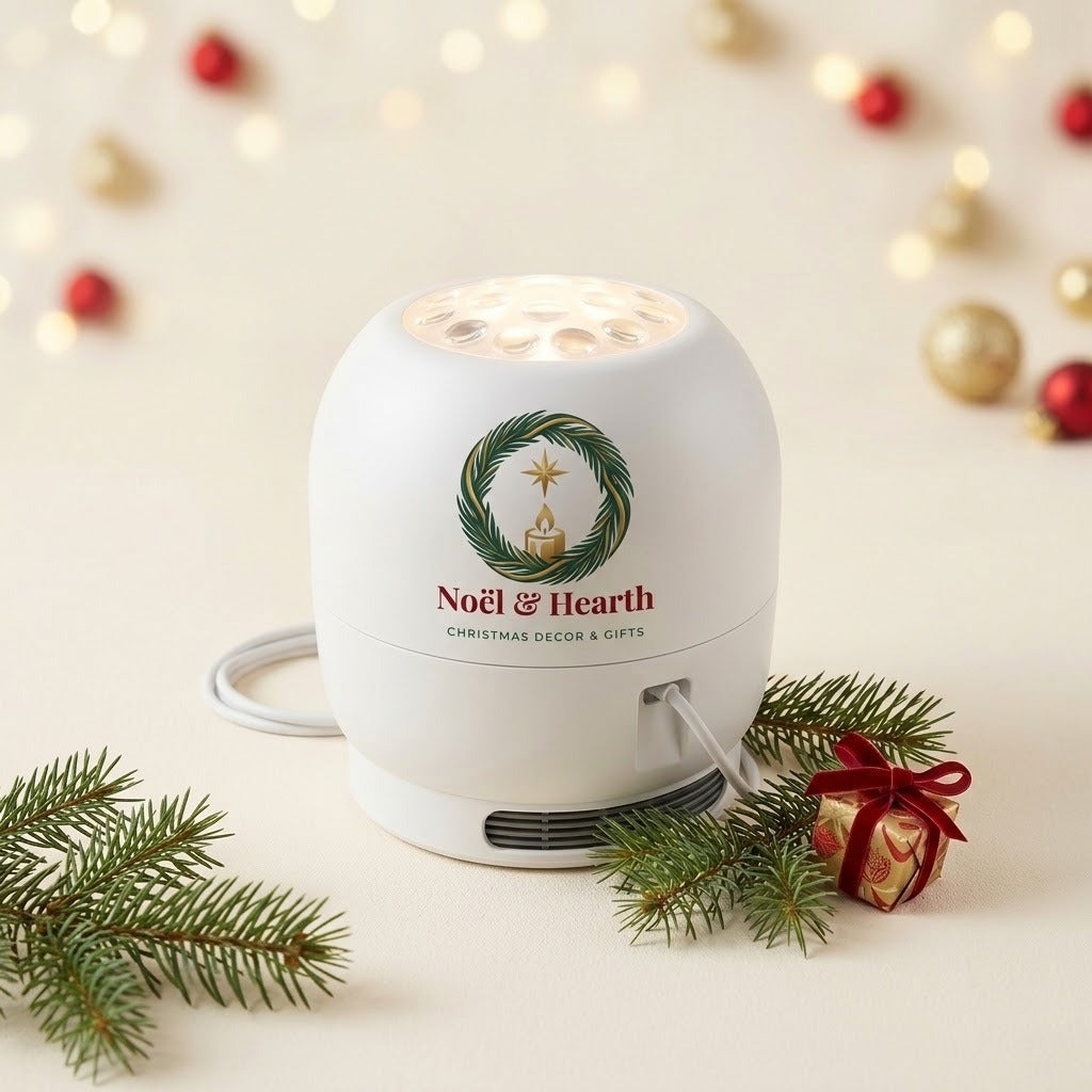 Christmas Ceiling Projector – Rotating Santa & Snowflake Night Light
